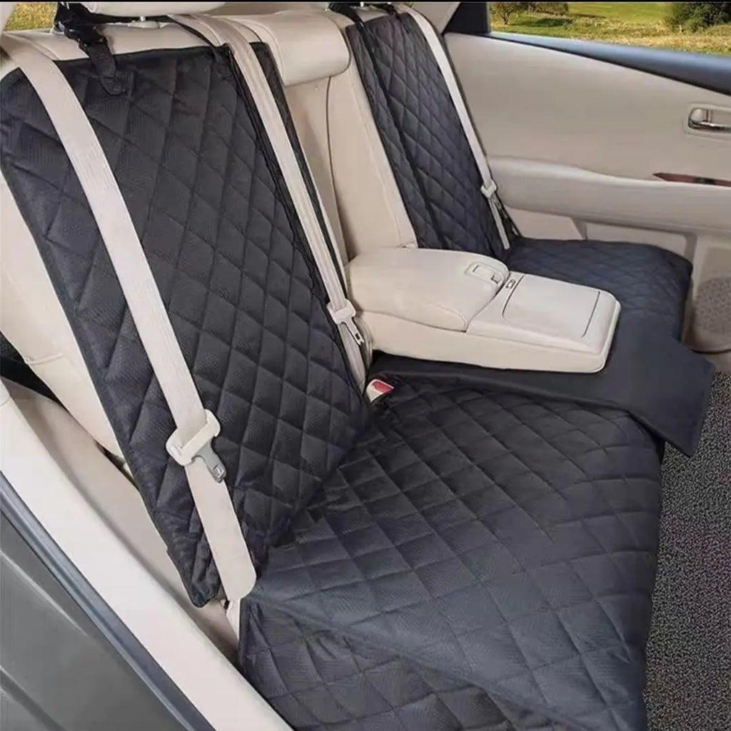 Waterproof Dog Car Seat Cover – Scratch-Proof Back Seat Hammock with Armrest Access
