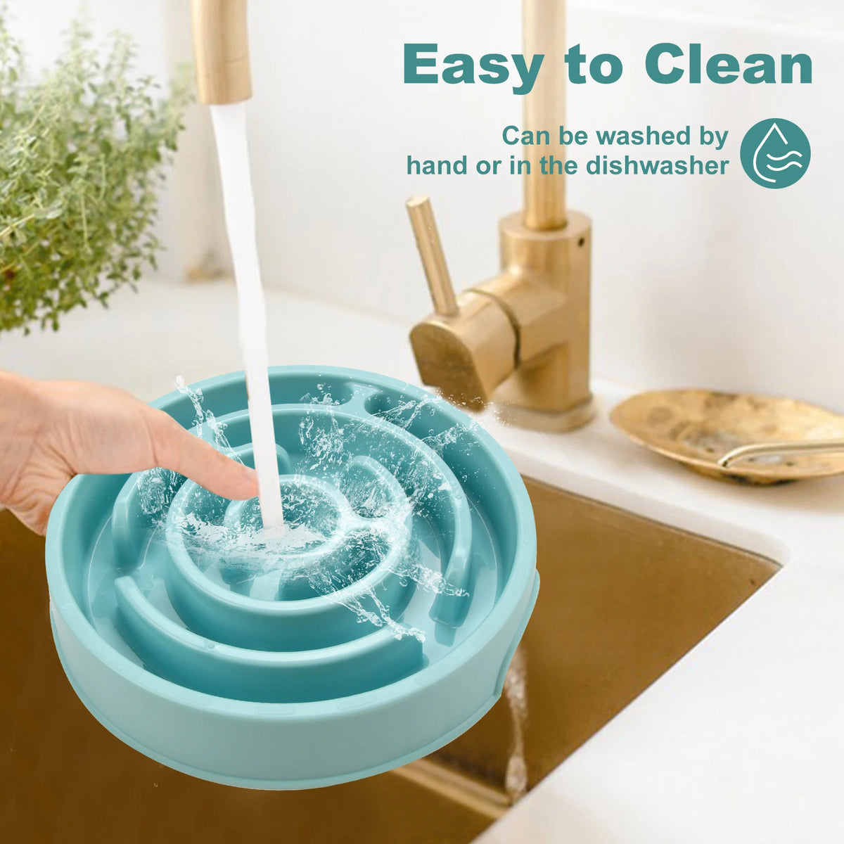 Slow Feeder Dog Bowl – Anti-Gulp Maze Bowl for Healthier Eating, Non-Slip Base