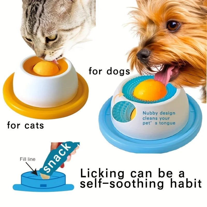 Calming Lick Mat for Dogs & Cats – Slow Feeder Treat Plate for Anxiety & Boredom